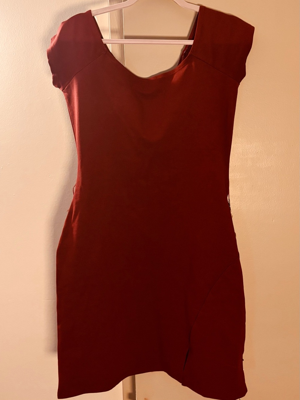 Burgundy mini dress